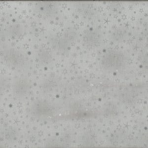 Może przedstawiać: Jasnoszara tkanina z wzorem gwiazd w różnych odcieniach szarości. Żółta miarka po prawej stronie mierzy do 50 cm.