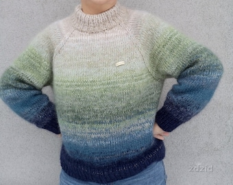 Sweter reglanowy - wzór dziewiarski, instrukcja wykonania swetra, pdf
