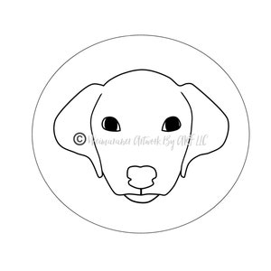 Weimaraner Dog Face Digital Download in Circle