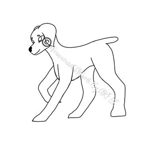 Vizsla Cachorro DibujoS Animados Digital Descargar Página para Colorear Instantánea