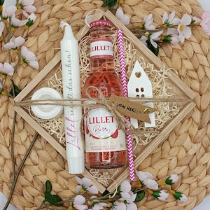 Geburtstagsgeschenk Freundin | Geschenkset Lillet | Mädelsabend | Mitbringsel Gartenparty | Einzugsgeschenk Umzug