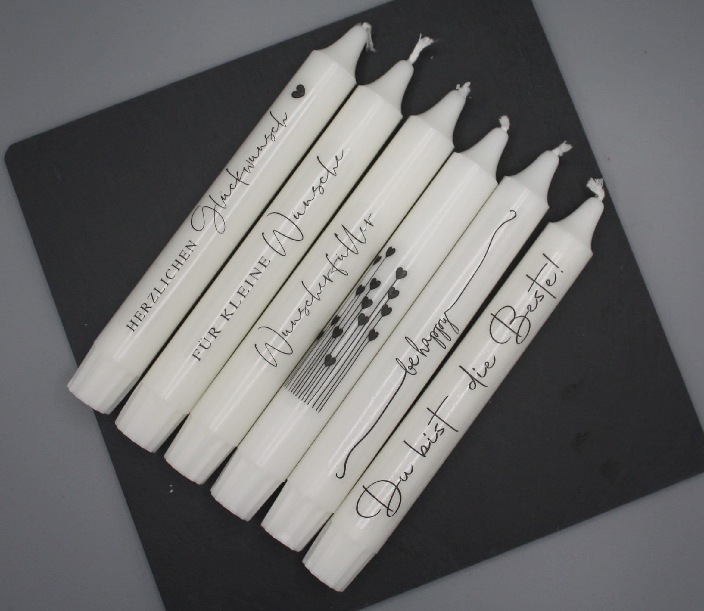 Kerzen Stabkerzen mit Spruch Geburtstag Wünsche Geschenk Etsy