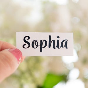 Adesivi con nome | Adesivo personalizzato | Nomi delle didascalie | Nome adesivo in vinile - per larghezza