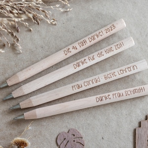 Penna a sfera con incisione | Maestro, maestro grazie | Regalo per gli insegnanti | Legna