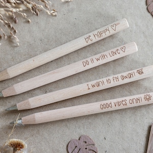 Kugelschreiber graviert: Good Vibes Only, Be happy