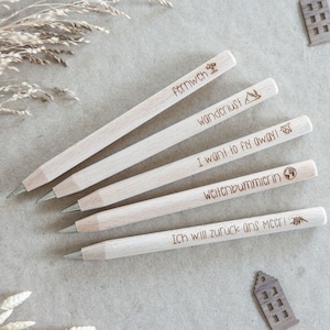 Houten balpen gegraveerd reislust, globetrotters, reislust | Cadeau voor reizigers, reisliefhebbers