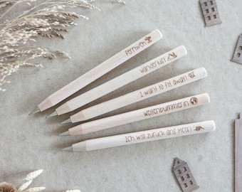 Ballpoint Pen Engraved Wanderlust, Globetrotter, Wanderlust | Gift for travelers, travel lovers