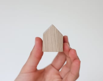 Mini decorative house oak | Small wooden house | Mini deco house wood