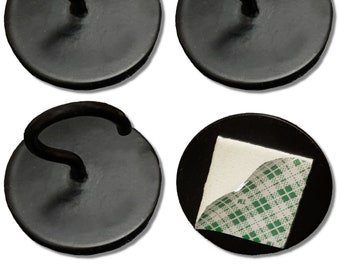 DEKAZIA® Klebehaken | Haken selbstklebend Handtuchhaken schwarz Wandhaken schwarz | weiß | Küchenhaken schwarze Haken Kleiderhaken Edelstahl