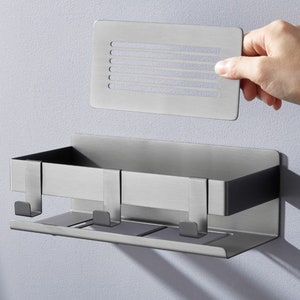 DEKAZIA® Shower shelf without drilling stainless steel | Shower shelf without drilling Shower basket without drilling Bathroom shelf without drilling Shower shelf Shampoo holder