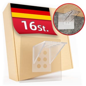 DEKAZIA® Regalbodenträger selbstklebend | Regalbodenhalter selbstklebend Regalboden Halterung Regalbefestigung ohne Bohren Schrankboden