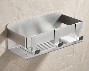 DEKAZIA Shower Shelf No Drilling Stainless Steel | Adhesive Shower Caddy Shower Basket Shampoo Holder