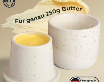 Ceramic Butter Keeper – Soft, Spreadable Butter Without Refrigeration | Butter Dish with Water Seal | No-Fridge Butter Storage