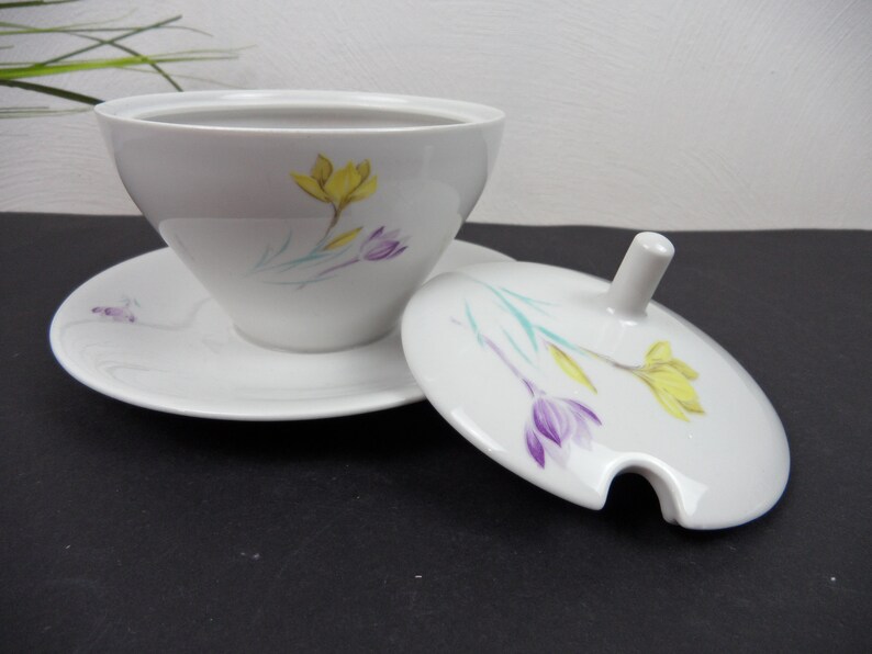 porcelain bowl HUTSCHENREUTHER SAUCIERE with lid old bowl as flower pot sauce pot vintage 60s ARZBERG sauce bowl lid dupert