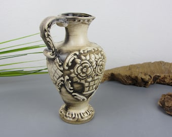 vintage VASE, WGP Blumenvase mit Henkel, Amphore, Henkelvase, KRUG, Krugvase im Jugendstil, Geschenk an Sammler, Keramik Deko für Wohnzimmer