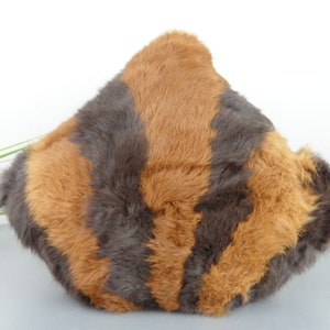 cuddly PILLOW, FUR PILLOW decorative pillow, rabbit fur, delicate cuddly pillow, brown sofa cushion rabbit fur, couch cushion, handmade