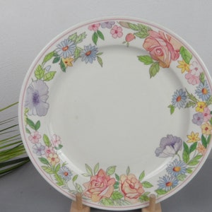 30 cm PLATE, colorful flower serving plate, serving plate in pastel shades for Easter, cake plate, dinner plate, underplate