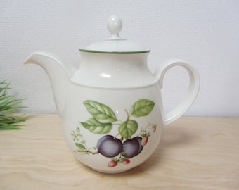 Coffee pot teapot Ashberry with fruit decoration, St. Michael, bone china, filter coffee, country kitchen pot from coffee service, watering can