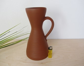 ILKRA VASE, 222 30, Tonkrug Henkelvase, WGP Blumenvase, 70er Jahre Design Geschenk an vintage Keramik Sammler, 29 cm vintage Keramikvase,