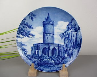 Ludwigskirche, assiette de collection vintage, assiette murale Fürstenberg Saarland, 3e assiette de Sarrebruck, muhlke, assiette en porcelaine, basilique, Allemagne