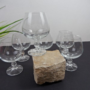 6 cognac glasses, shot glasses, aperitif glasses, drinking glasses, cognac snifter, glass for small desserts, brandy, whiskey, party room