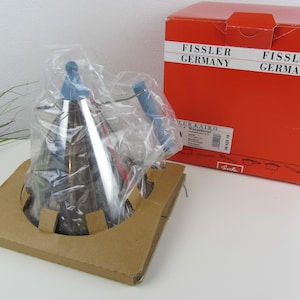 OVP Fissler kettle KAIRO, not used, teapot 1.6 liters kettle tea kettle stainless steel 18/10, tea maker, blue, pot 90s