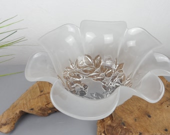 great glass bowl salad bowl for lunch or the festive table, fruit bowl satin finish, side dish shots, dessert bowl classy