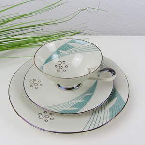 green Bareuther COLLECTOR&#39;S CUP, vintage collector&#39;s set, coffee set, tea set, cup plate, old trousseau gift, Mid Century kitchen set