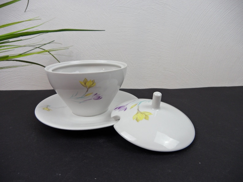 porcelain bowl HUTSCHENREUTHER SAUCIERE with lid old bowl as flower pot sauce pot vintage 60s ARZBERG sauce bowl lid dupert