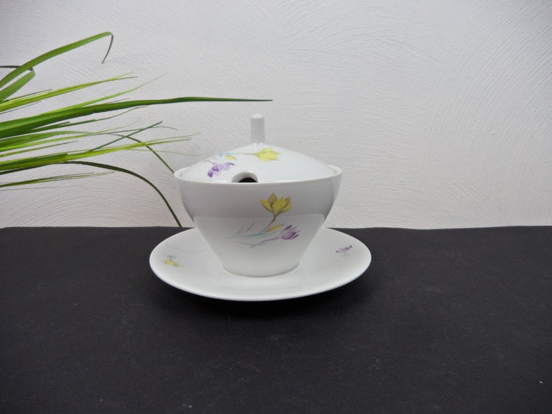 porcelain bowl HUTSCHENREUTHER SAUCIERE with lid old bowl as flower pot sauce pot vintage 60s ARZBERG sauce bowl lid dupert