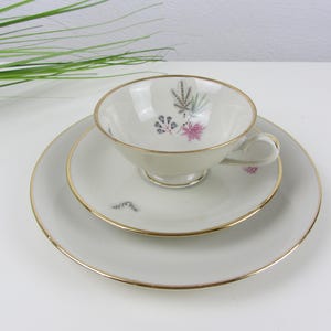 Vintage collector&#39;s set, 50s collector&#39;s cup, coffee set for coffee table, gold rim nostalgia tea set, porcelain place setting, DIY project