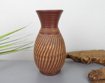 Blumenvase AKRU Vase, WGP, alte Keramik für Sammler, Geschenk für Gastgeber, 60er Jahre Deko zum Nierentisch, Naturtöne Wohndeko Rockabilly