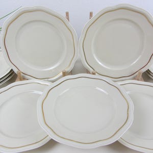 10 Plankenhammer CAKE PLATES, gold-rimmed side plates, salad plates, FLOSS, vintage dessert plates, breakfast plates, grandma&#39;s trousseau porcelain