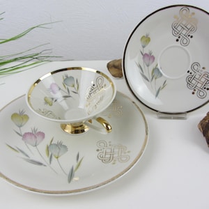 Oscar Schaller COLLECTOR&#39;S DISH COLLECTOR&#39;S CUP festive, vintage coffee set tea set, Rockabilly porcelain for coffee table, 50s tableware