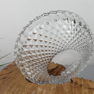 Ensaladera, cuenco de cristal, BOWL de cristal, cuenco de cristal, cuenco de guarnición atemporal, cuenco de crema, cuenco decorativo, cuenco de flores, regalo