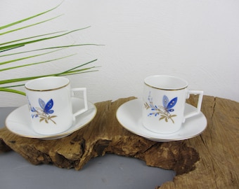 Höchst, 2 tasses à moka, tasses à expresso, Électeur, petite tasse vintage avec papillon, tasse à moka à motif animalier, tasse en porcelaine, tasse pour enfants