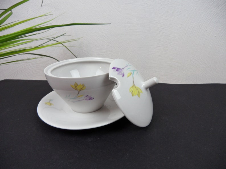 porcelain bowl HUTSCHENREUTHER SAUCIERE with lid old bowl as flower pot sauce pot vintage 60s ARZBERG sauce bowl lid dupert