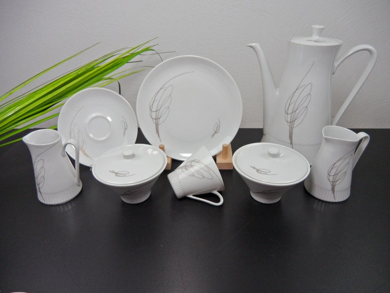 4 People Coffee Service, Coffee Set Milk Jug Sugar Bowl, Shabby Chic