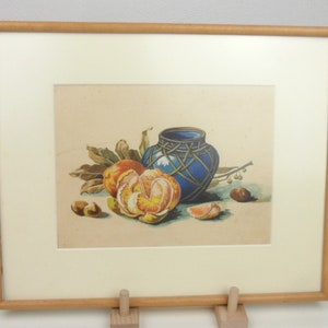 TINO watercolor painting around 1920, signed picture in wooden frame, Italy, artist, painting, mural handmade, gift to collector, art picture
