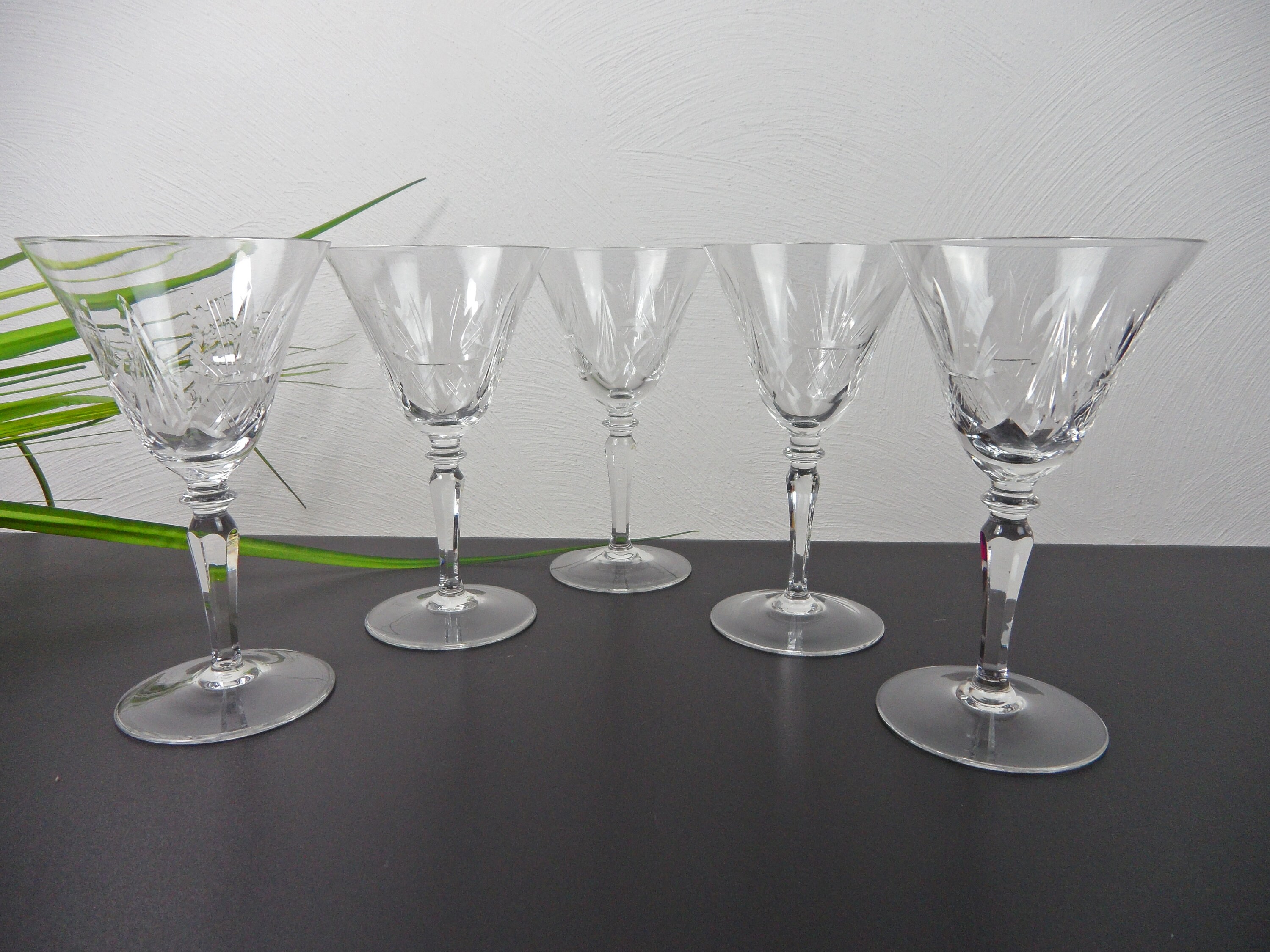 Granny S Weingleies Old White Wine Glasses Vintage Etsy