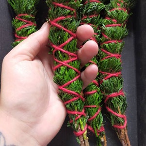 Cedar smoke bundle/ cedar smoke stick / smudge stick / cedar smudge / cedar/ smoke cleansing / witchcraft / yule / witchcraft smudging