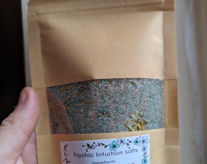 Psychic Intuition ritual bath soak Bergamot, Peppermint, gifts/ bath salts/