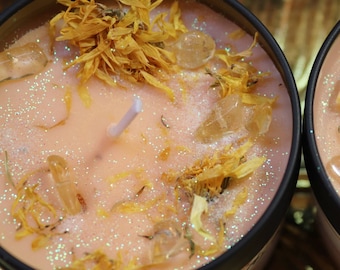 Sunkissed candle infused with citrine