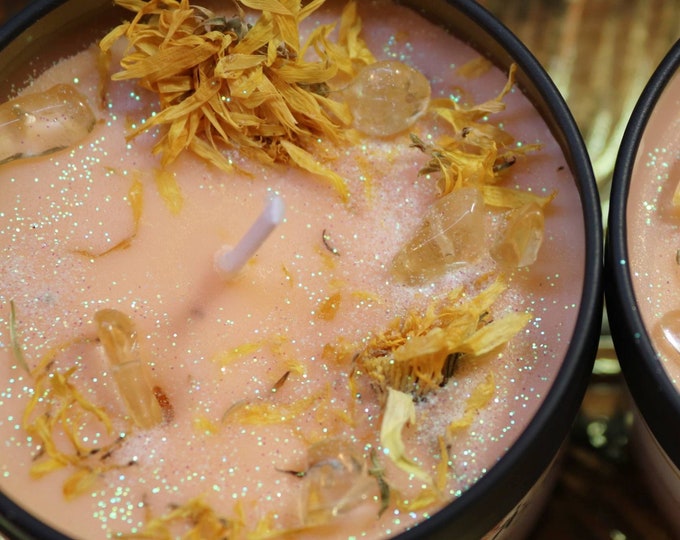 Sunkissed candle infused with citrine