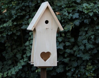 Abschiedsgeschenk Vogelvilla Vogelhaus natur unbemalt V3