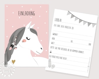 Invitation card with horse motif | Children's birthday