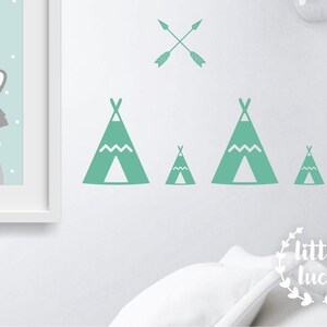 Indiase set Tipis pijlen muurstickers / stickers