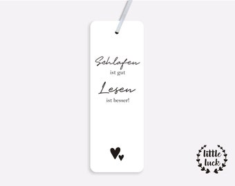 Bookmark "Sleep is good, reading is better!" / enrollment / gift