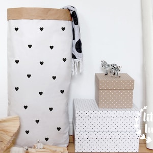Paperbag small hearts | DIY | Paper bag XXL | Storage for children's rooms