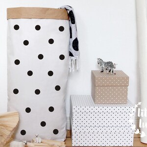 Sac en papier DIY à pois (3 cm) | Sac en papier XXL | stockage